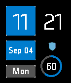 ISAC v1 Security Theme (Blue) watch face screenshot