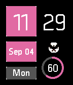 ISAC v1 Custom Theme (Pink) watch face screenshot