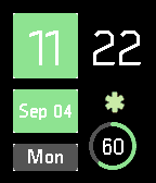 ISAC v1 Medical Theme (Green) watch face screenshot