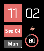 ISAC v1 Tech Theme (Orange) watch face screenshot