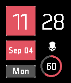 ISAC v1 Rogue Theme (Red) watch face screenshot
