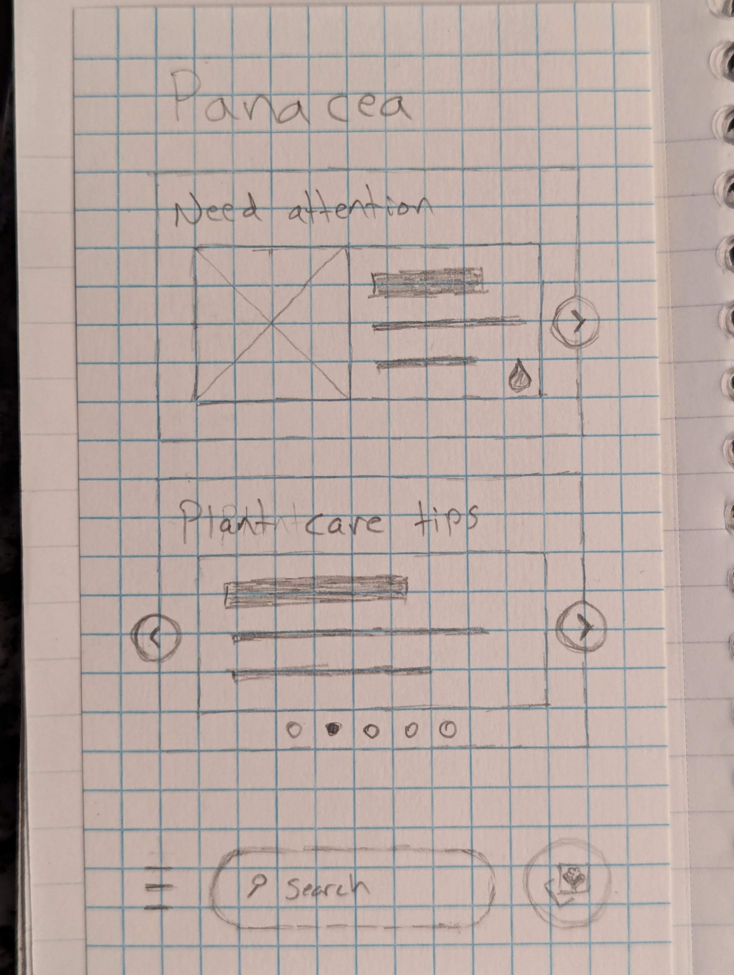 Panacea Paper Wireframe for Home page variant 2